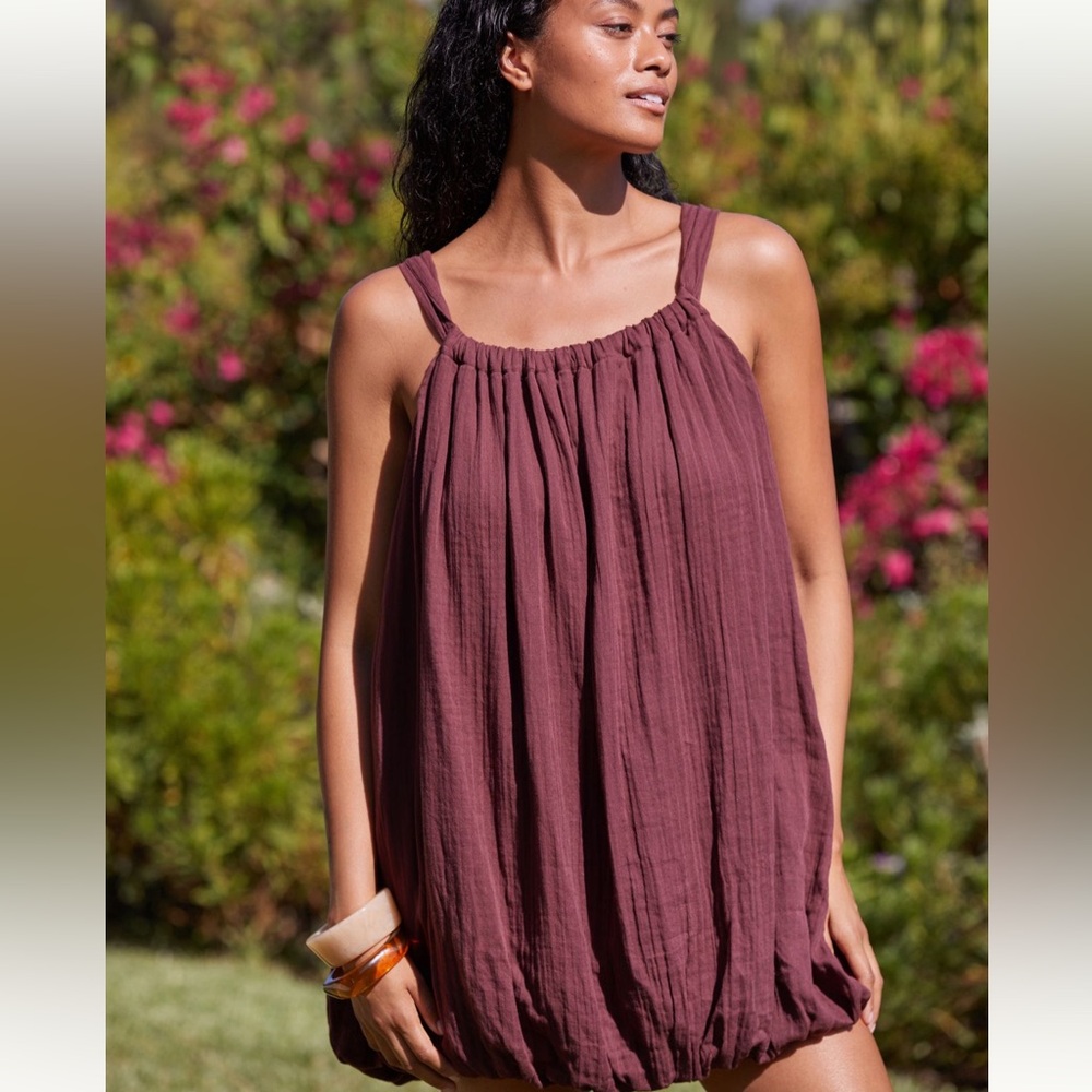 🆕 Anthropologie gauze bubble hem mini dress